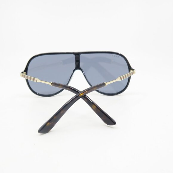 Gucci GG0199S 001 99mm Black Shield, Grey Lens New Unisex Sunglasses. - Picture 9 of 10